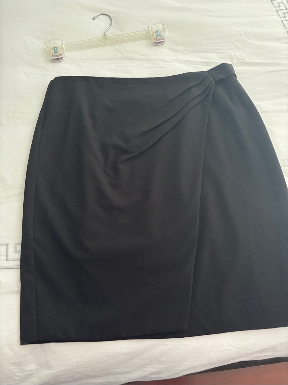 Classic Black Women's Wrap-Front Skirt